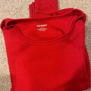 Old Navy Scarlet Ribbed Knit Top